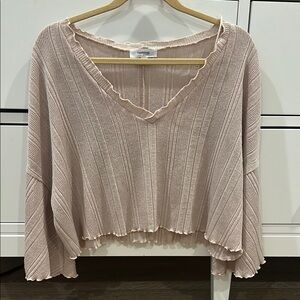 Nanette Lepore Pink Ribbed Sweater